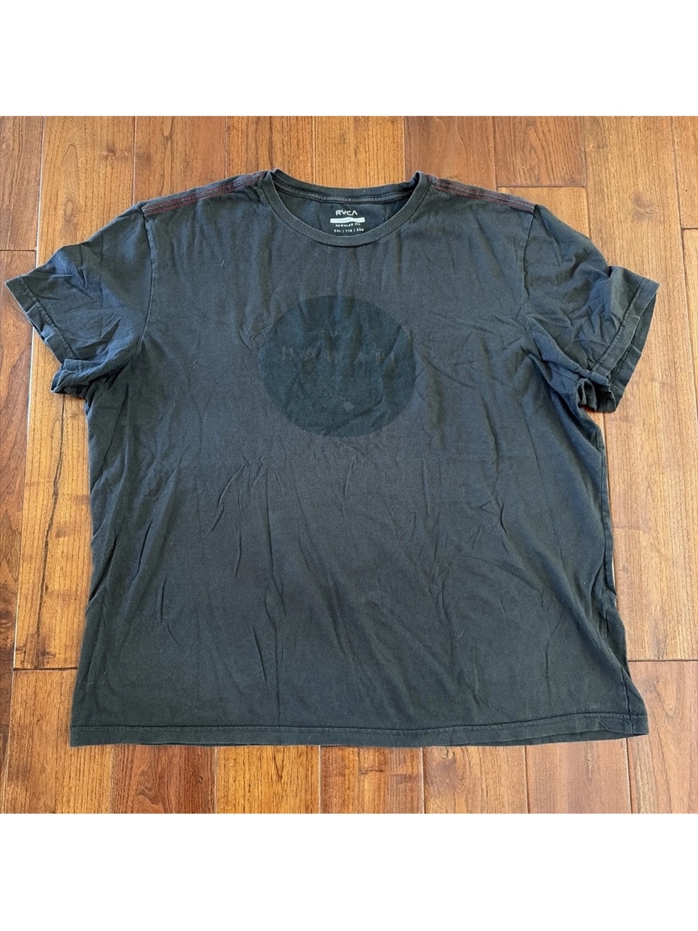 RVCA t-shirt Mens XXL Balance of Oppostes Gray Tonal Circle Graphic Short Sleeve